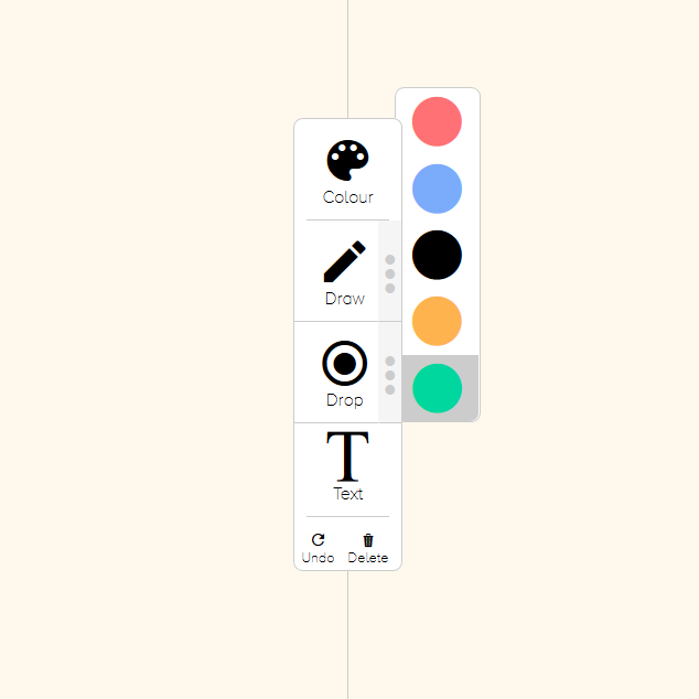 Screenshot of the third version of the colour picker