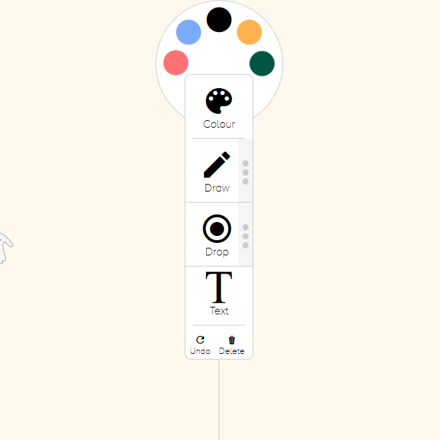 Screenshot of the fourth version of the colour picker