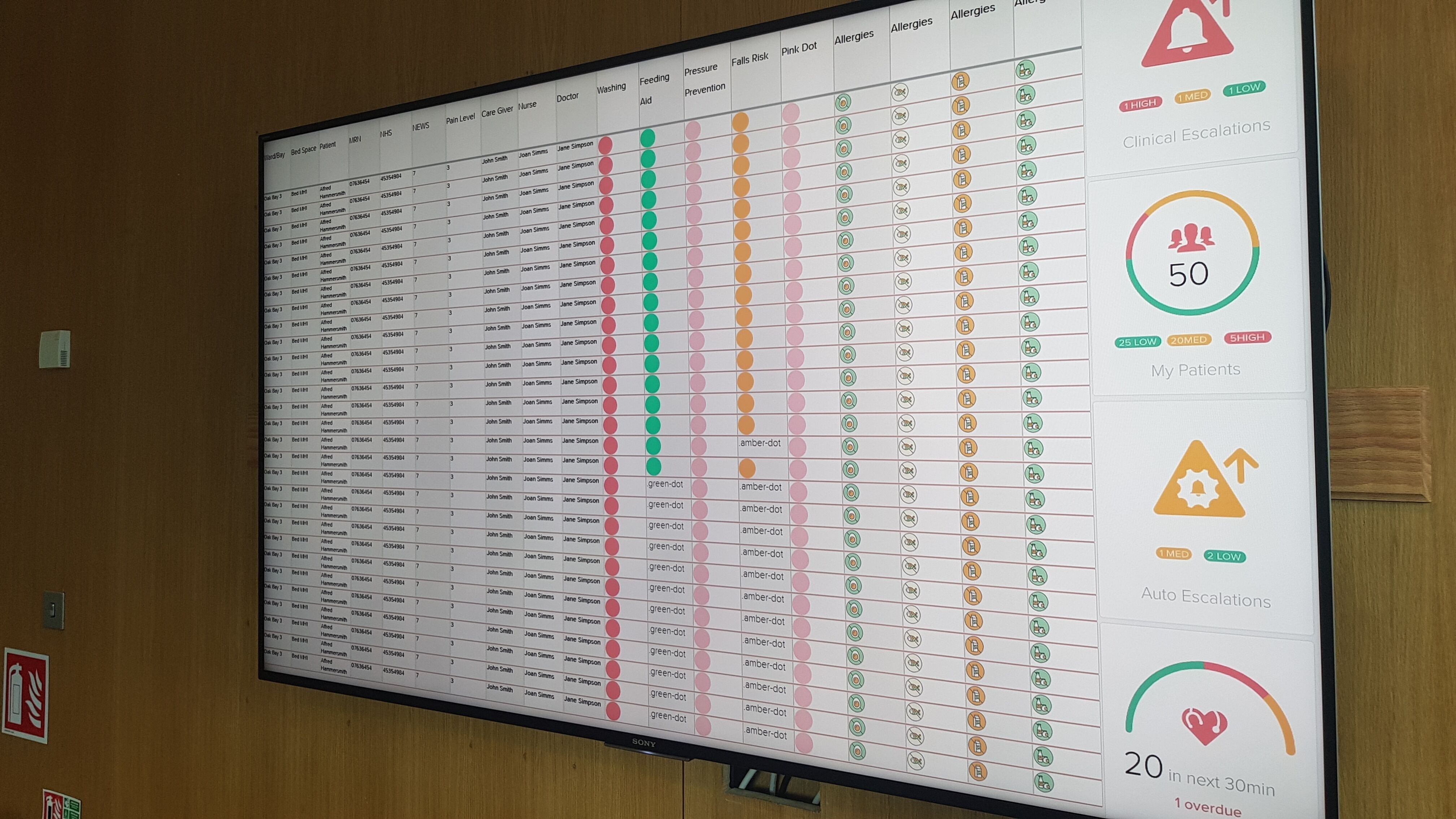 Third photo of the first Whiteboard prototype being tested on an 80 inch display